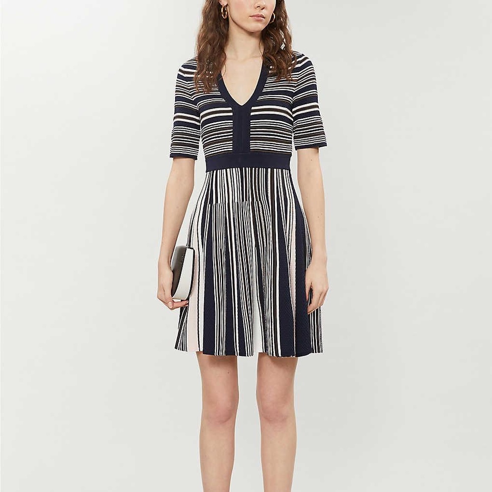 Ted Baker Meemeei Striped Skater Dress